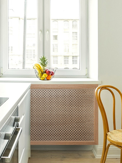 Экран для радиатора, МДФ, 1200х600 мм, дуб скандинавский DE LUXE, Глория, Стильный Дом