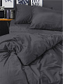 Постельное белье евро, простыня 216х240 см, 2 наволочки 70х70 см, 2 наволочки 50х70 см, пододеяльник 200х215 см, Silvano, поплин, Графит - фото 2