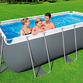 Бассейн каркасный Bestway, 412х201х122 см, Power Steel Rectangular, 56456, фильтр-насос, лестница, 8124 л - фото 8