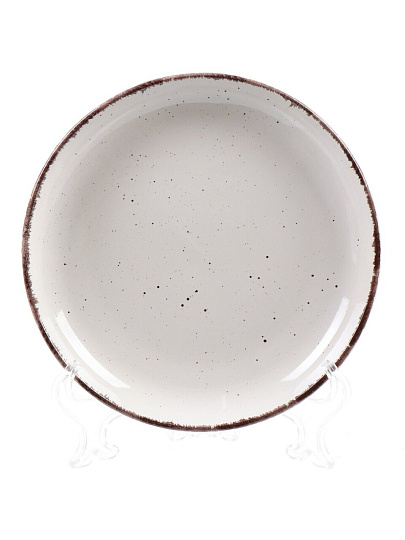 Тарелка десертная, керамика, 17.6 см, круглая, White Fusion, Daniks, белая