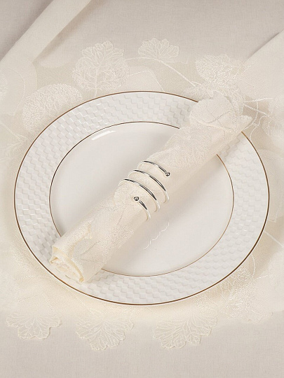 Набор столового текстиля скатерть 140х180 см + 6 салфетки 30х40 см, 100% полиэстер, в ассортименте, T2020-2661