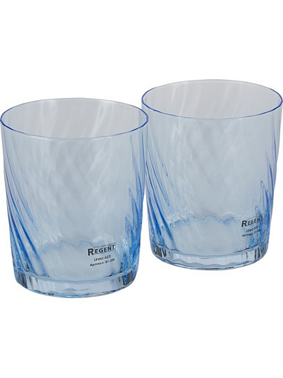 Стакан 375 мл, стекло, 2 шт, Regent Inox, Linea ASTI, низкий, 81-206