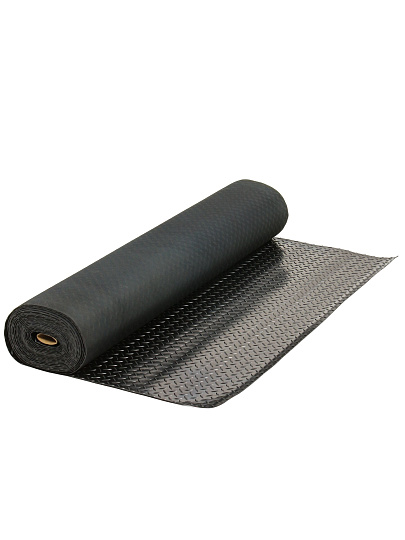 Дорожка 120х1000 см, прямоугольная, резина, покрытие напольное в рулоне, ребристая