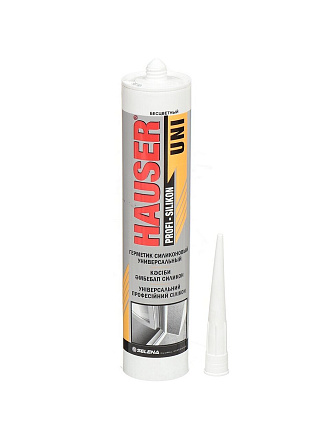 Герметик силиконовый, универсальный, Hauser, Uni, 48841, 260 мл, бесцветный