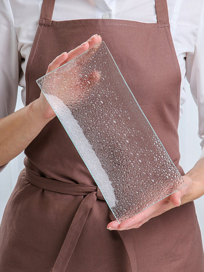 Блюдо стекло, прямоугольное, 13х26 см, Y110