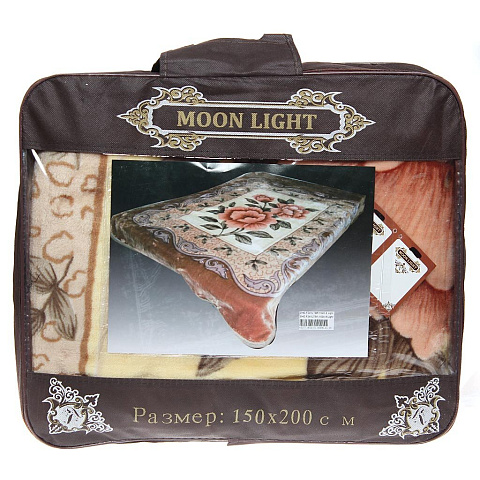 Плед Moon Light полутораспальный (150х200 см) полиэстер, в сумке, 63377