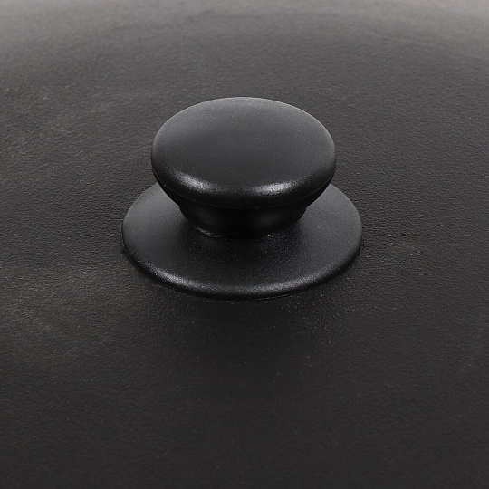 Казан чугун, 12 л, с крышкой, черный, Maysternya, V12C2Wok