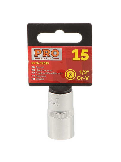 Головка торцевая 6-гранная, 1/2&quot;, 15 мм, Startul, PRO-52015