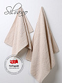 Набор полотенец 2 шт, 50x90, 70x140 см, 100% хлопок, 450 г/м2, Silvano, Флер, бежевый, Турция - фото 3