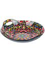 Блюдо фарфор, 22.5х20.5х4.5 см, с ручками, синее, Arabesque, Nouvelle Home, 860082