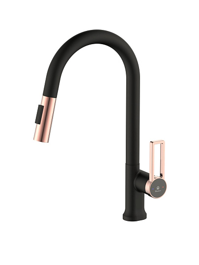 Смеситель для кухни, Diadonna, гибкий излив, с картриджем, D172-60BL