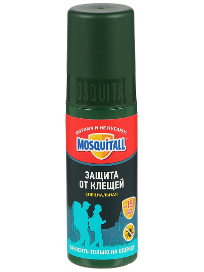 Репеллент от клещей, спрей, Mosquitall, Спец.защита от клещей, 100 мл