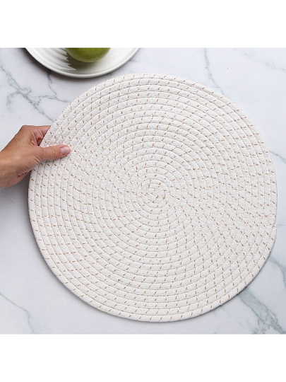 Салфетка сервировочная полимер, 38 см, круглая, Y4-9634