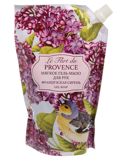 Гель-мыло жидкое Le Flirt Du Provence, Французская сирень, для рук, 500 мл, дой-пак