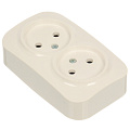 Розетка открытой установки, 2 гнезда, без заземления, Quel, Flos, 4202-0154-00104