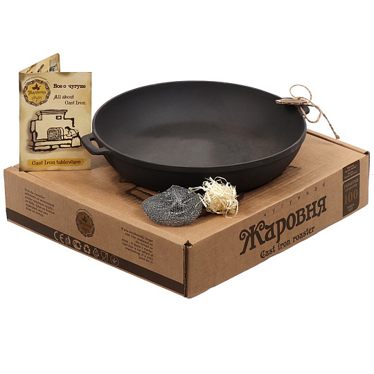 Жаровня чугун, d32 см, Maysternya, черная, 320-60, индукция