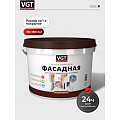 Краска водно-дисперсионная, VGT, акриловая, фасадная, матовая, белоснежная, 15 кг - фото 3
