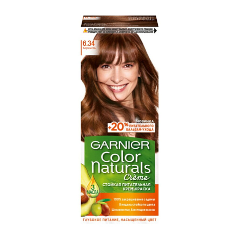 Краска для волос, Garnier, Color Naturals, 6.34, карамель, 110 мл