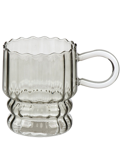 Кружка стекло Оптик, хвоя, 350мл 8*9.5см, Y4-9729