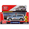 Машина Технопарк, Toyota Land Cruiser Полиция, 12 см, инерционная, открывающиеся двери, CRUISER-P