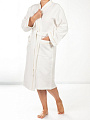 Халат женский, вафельный, 100% хлопок, молочный, 46-48, Barkas
