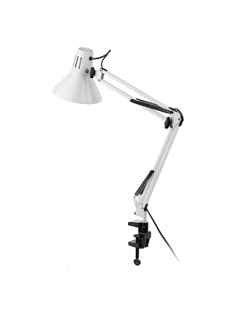 Светильник настольный E27, 40 Вт, белый, абажур белый, Эра, N-121-E27-40W-W, 18х72, C0041455