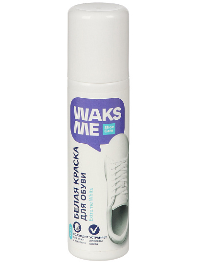 Краска WaksMe, Extreme White, для обуви, 75 мл, белая, WKM_EW75