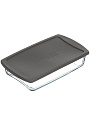 Форма для запекания стекло, 15х26х5.5 см, 1.32 л, прямоугольная, с крышкой, Borcam, 59864GREY - фото 6