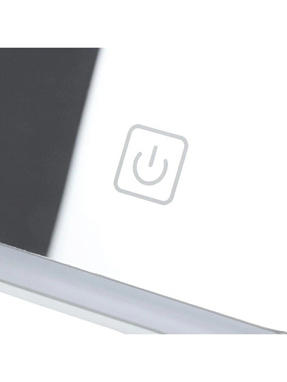 Зеркало настольное, 18х13.5 см, прямоугольное, подсветка, белое, A070018