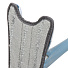 Швабра плоская, микрофибра, 36х12 см, серая, с вертикальным отжимом, телескопическая ручка, серо-голубая, со сменным блоком, Bossclean, LDR1705 - фото 5