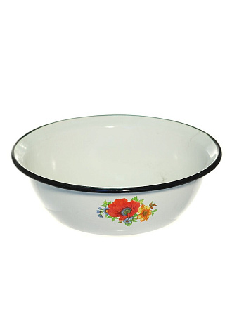 Миска эмалированная сталь, круглая, 8 см, 1 л, Керченский металлургический завод, 40304-072/5