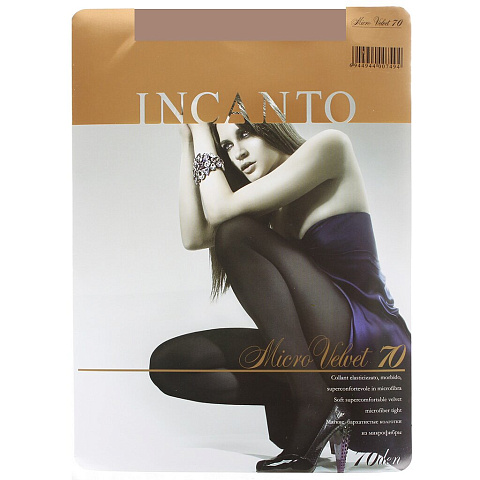 Колготки Incanto, Micro Velvet, 70 DEN, р. 2, daino/загар, с резинкой