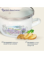Кастрюля эмалированная сталь, 1.5 л, крышка стекло, сферический, Сантэкс, Лаванда, 1-2415112, индукция - фото 4