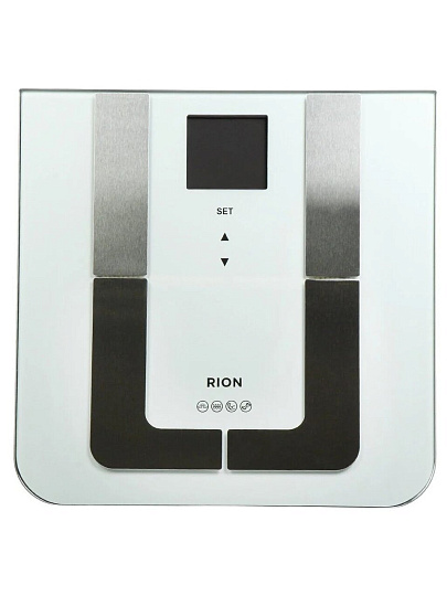 Весы напольные электронные, Rion, Smart PT-726, стекло, до 150 кг, 30х30 см, LCD-дисплей, серебро