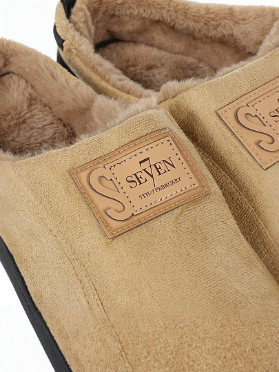 Тапки для мужчин, хаки, р. 42-43, закрытые, замшевые, A210068