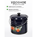 Ведро сталь, эмалированное, 10 л, с крышкой, в ассортименте, хозяйственное, с поддоном, Керченский металлургический завод, 41315-223/6-У2 - фото 9