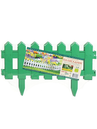 Забор декоративный пластмасса, Мастер сад, Палисадник, 30х190 см, зеленый