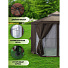 Шатер с москитной сеткой, коричневый, 1.75х1.75х2.75 м, шестиугольный, с барным столом и забором, Green Days - фото 15