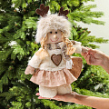 Фигурка декоративная текстиль, Девочка, 46 см, коричневая, Y4-9440 - фото 2