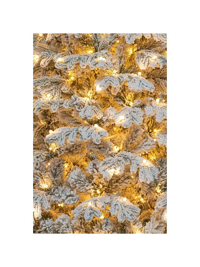 Елка новогодняя напольная, 210 см, Аляска, ель, хвоя литая + ПВХ пленка, со встроенной гирляндой, 149210, ЕлкиТорг