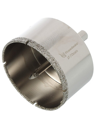 Коронка алмазная, по керамограниту и керамике, Rennbohr, Alpha, диаметр 70 мм, с центрирующим сверлом, 676270