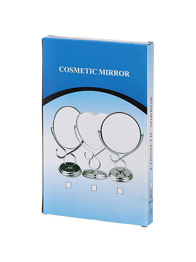 Зеркало настольное, 18.5х27 см, пластик, на ножке, круглое, Y9-026