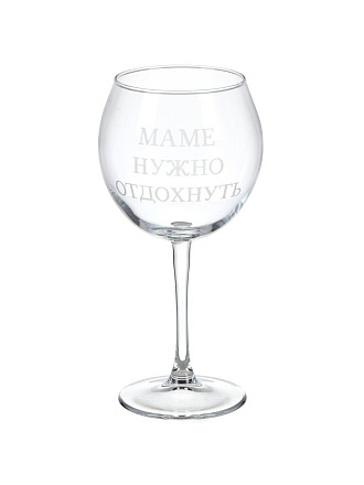 Бокал для вина, 650 мл, стекло, Декостек, Винчик, с надписями, в ассортименте, 306-Г