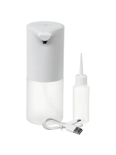 Дозатор для жидкого мыла, сенсорный, пластик, 7.2х9.8х18.8 см, 350 мл, белый, A350047