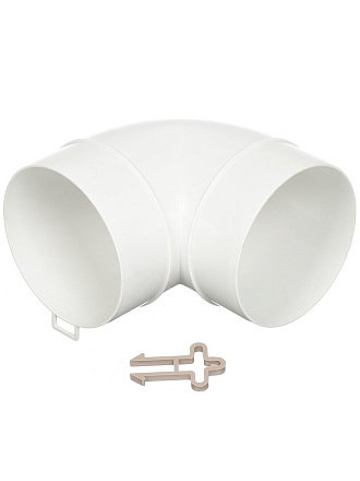 Уголок вентиляционный пластик, установочный диаметр 100 мм, 90 °, Event, 100ККП