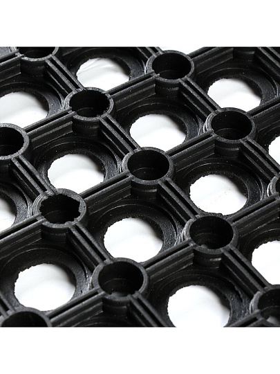 Коврик грязезащитный придверный, 100х150х1.6 см, прямоугольный, резина, сквозные отверстия