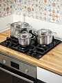 Кастрюля нержавеющая сталь, 5.8 л, крышка стекло, Daniks, Бонн, GS-01319-24CA, индукция - фото 11
