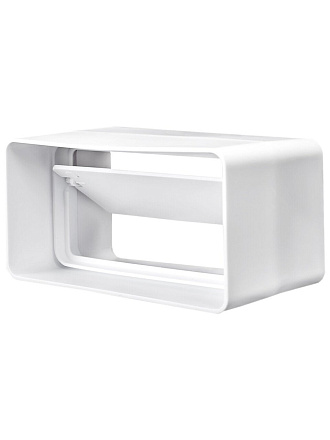 Соединитель вентиляционный пластик, 55х110 мм, обратный клапан, Event, 55110 СКПО