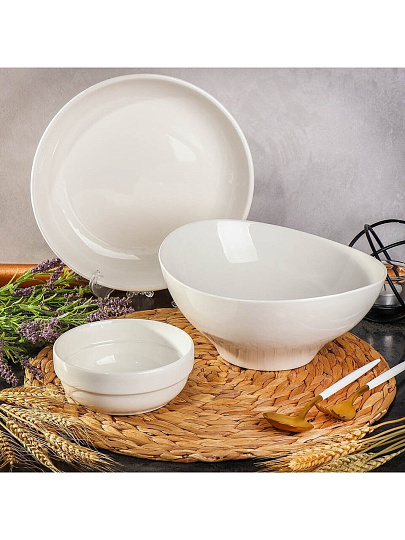 Тарелка обеденная, керамика, 25 см, круглая, Грейс, Daniks, Y6-6000