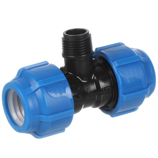 ПНД тройник d25х1/2&quot;, наружная резьба, Spektr